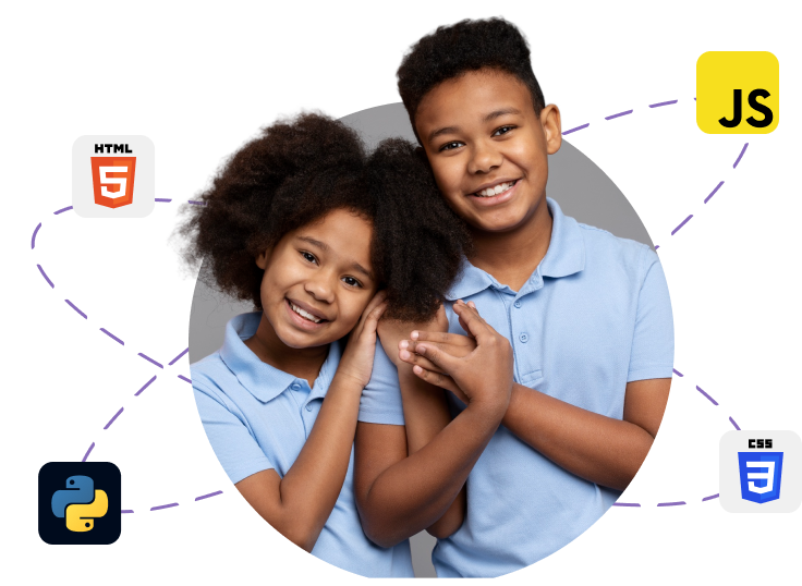 Children learning to code